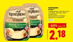 Lidl RICHESMONTS Fondue offre