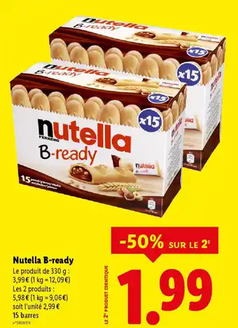 Lidl NUTELLA B-ready offre