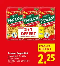 Lidl PANZANI Serpentini offre