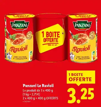 Lidl PANZANI Le Ravioli offre