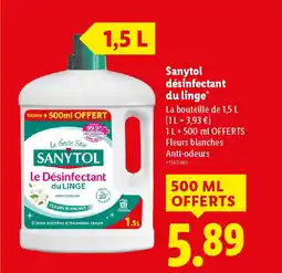 Lidl SANYTOL désinfectant du linge offre