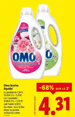 Lidl OMO lessive liquide offre