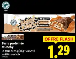 Lidl Barre protéinée crunchy offre