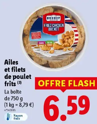 Lidl MCENNEDY Ailes et filets de poulet frits offre