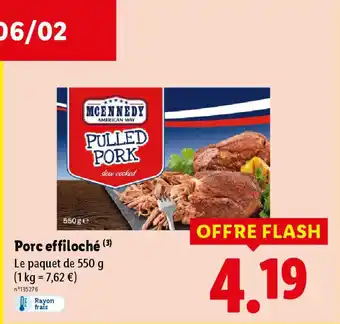 Lidl MCENNEDY Porc effiloché offre