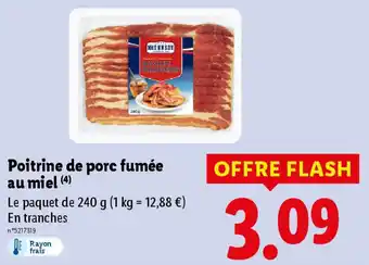 Lidl MCENNEDY Poitrine de porc fumée au miel offre