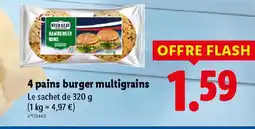 Lidl MCENNEDY 4 pains burger multigrains offre