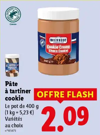 Lidl MCENNEDY Pâte à tartiner cookie offre