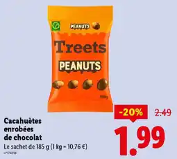 Lidl MCENNEDY Cacahuètes enrobées de chocolat offre