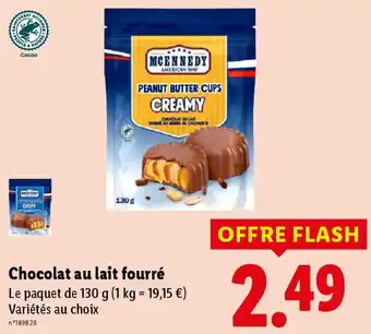 Lidl MCENNEDY Chocolat au lait fourré offre