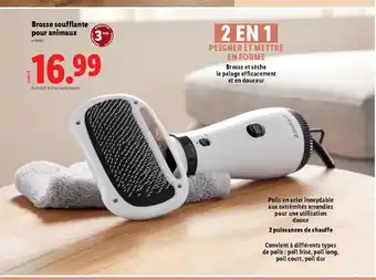 Lidl Brosse soufflante pour animaux offre