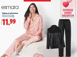 Lidl ESMARA Pyjama en satin femme offre