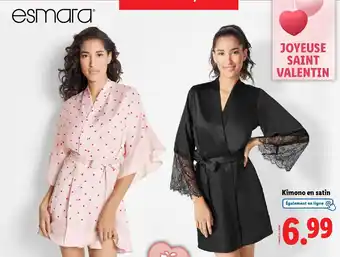 Lidl ESMARA Kimono en satin offre