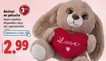 Lidl Animal en peluche offre