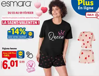 Lidl ESMARA Pyjama femme offre