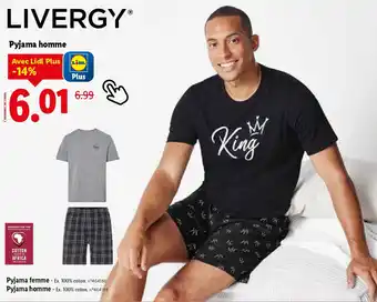 Lidl LIVERGYⓇ Pyjama homme offre