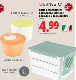 Lidl EJERNESTO® Boîte de rangement à légumes, essoreuse à salade ou bac à déchets offre