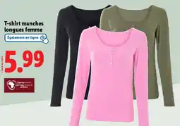 Lidl ESMARA T-shirt manches longues femme offre