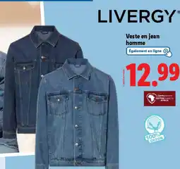 Lidl LIVERGYⓇ Veste en jean homme offre