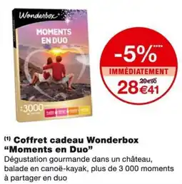 Monoprix Moments en Duo Coffret cadeau Wonderbox offre