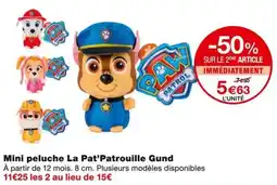 Monoprix Mini peluche La Pat'Patrouille Gund offre