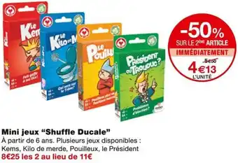 Monoprix Shuffle Ducale Mini jeux offre