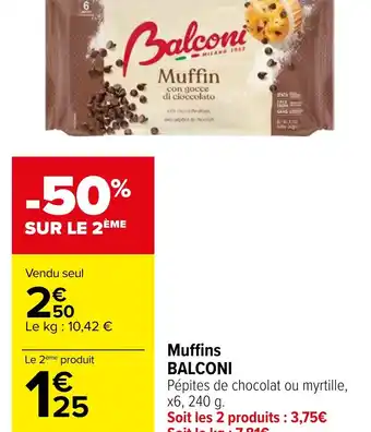 Carrefour Balconi muffins offre