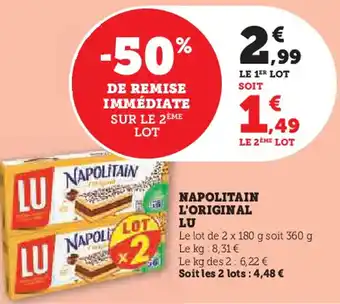 Super U LU Napolitain l'original offre