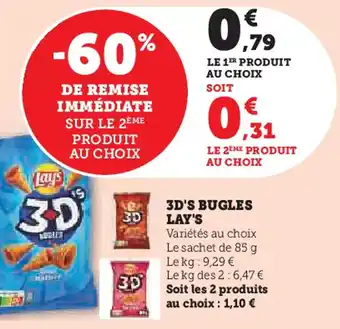 Super U Lay's 3D's bugles lay's offre