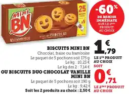 Super U Mini BN biscuits offre