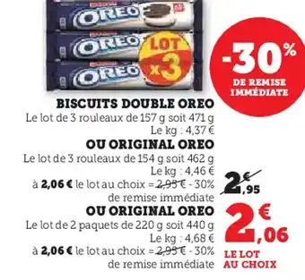 Super U Oreo biscuits double offre