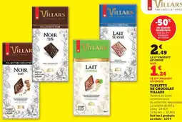 Super U Villars tablette de chocolat offre