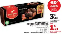 Super U Cote d'or mignonnette de chocolat offre