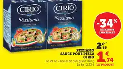 Super U Cirio pizziamo sauce pour pizza offre