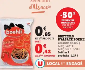 Super U Boehli retzels d'alsace offre