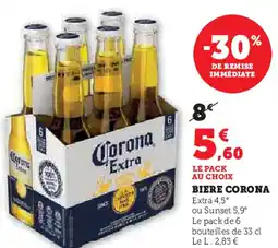 Super U Corona biere offre