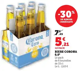 Super U Corona biere 0.0° offre