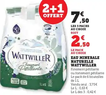 Super U Wattwiller eau minerale naturelle offre