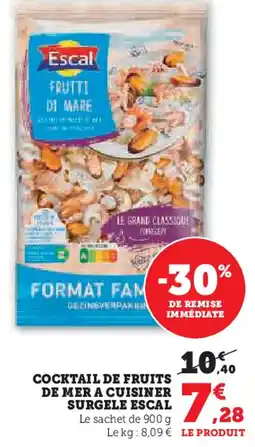 Super U Cocktail de fruits de mer a cuisiner surgele escal offre