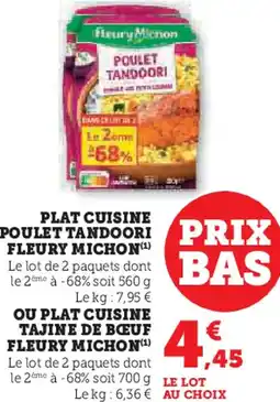 Super U Plat cuisine poulet tandoori fleury michon offre