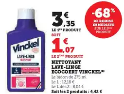 Super U Vinckel nettoyant lave-linge ecocoert offre