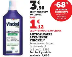 Super U Vinckel anticalcaire lave-linge offre