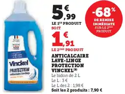 Super U Vinckel anticalcaire lave-linge protection offre