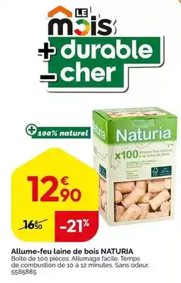 Weldom Allume-feu laine de bois naturia offre