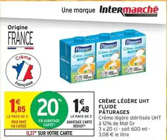 Intermarché Paturages - crème légère uht fluide offre