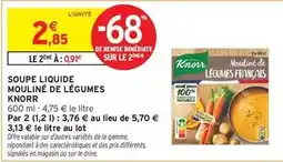 Intermarché Knorr - soupe liquide mouliné de légumes offre