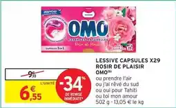 Intermarché Omo - lessive capsules rosir de plaisir offre