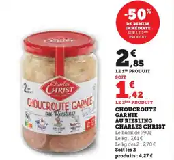 Super U Choucroute garnie au riesling charles christ offre