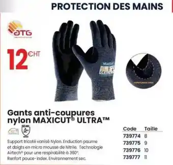 Au Forum du Bâtiment Atg - gants anti-coupures nylon maxicut ultra offre