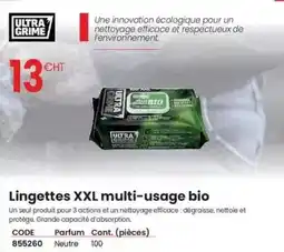 Au Forum du Bâtiment Ultra grime - lingettes xxl multi usage bio offre